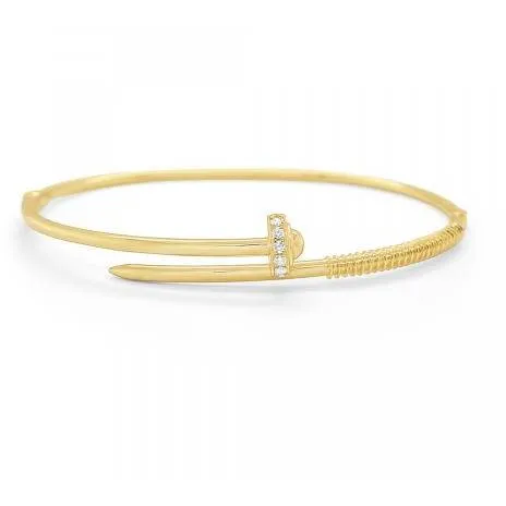 KC DESIGNS GOLD NAIL DIAMOND  BANGLE BRACELET