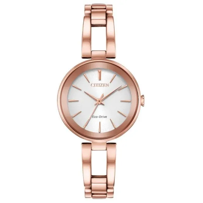 Ladies Bracelet Dress Stainless Steel Rose Gold Watch EM0633-53A