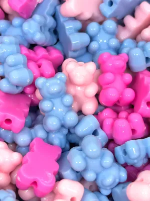 Lifesize Gummy Bear Beads in Cotton Candy Colors by Madison Beads - Fun and Unique Beads for Vibrant Jewelry and Crafts