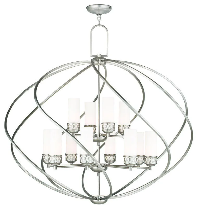 Livex Westfield 8 Light   4 Light BN Foyer Chandelier - C185-47199-91
