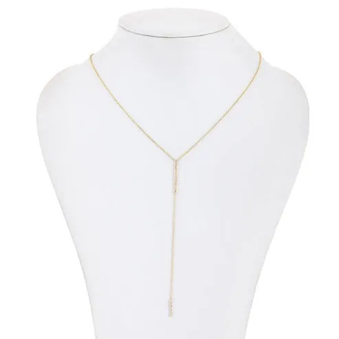 Luminous Diamond Lariat Necklace