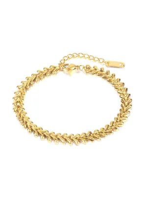 Manon V Pendant Chain Bracelet in Gold