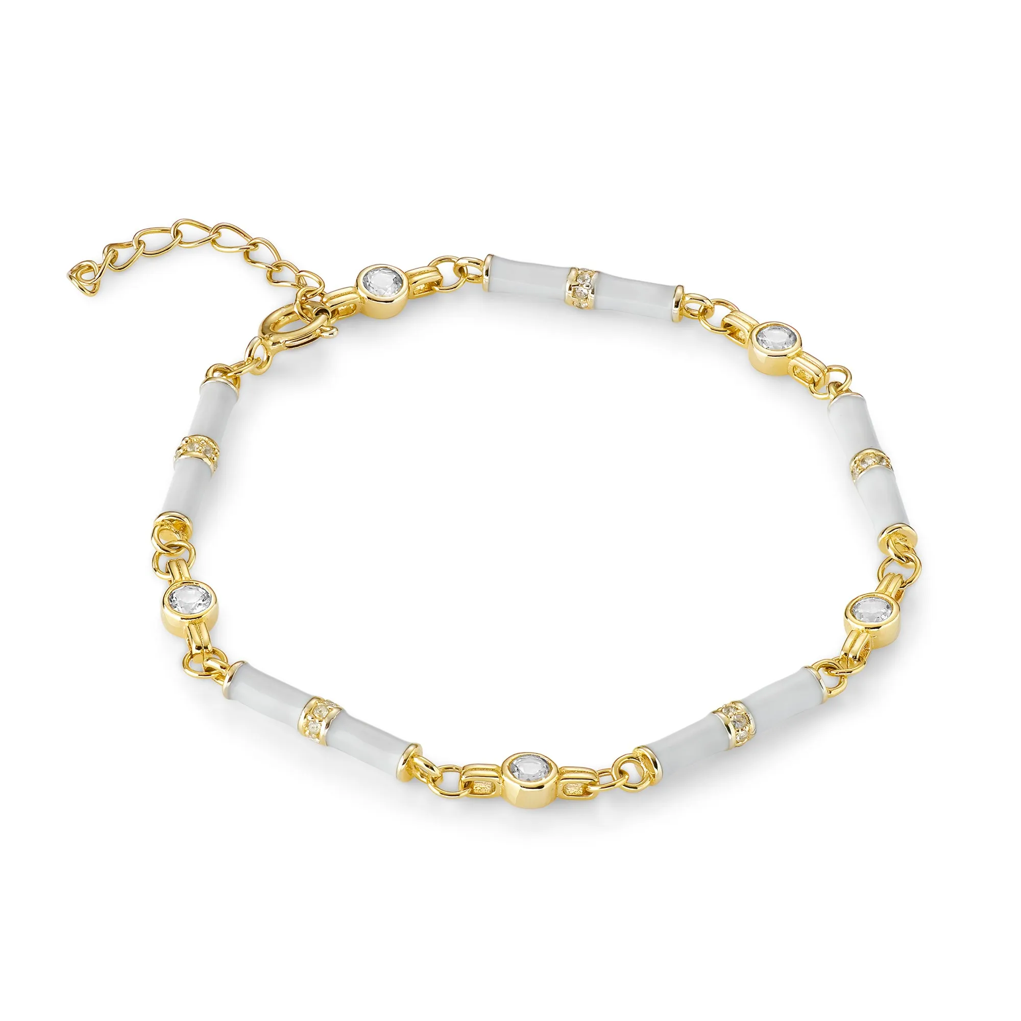Marlowe White Enamel Bracelet