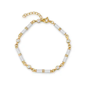 Marlowe White Enamel Bracelet