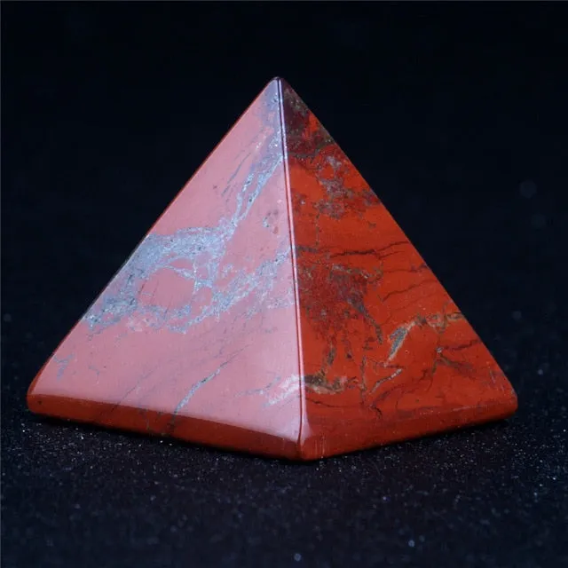 Natural Stone Carved Opalite Opal Pyramid