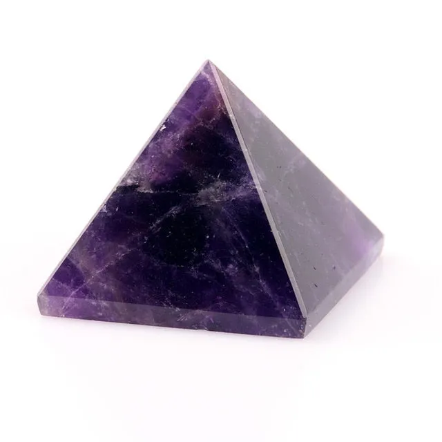 Natural Stone Carved Opalite Opal Pyramid