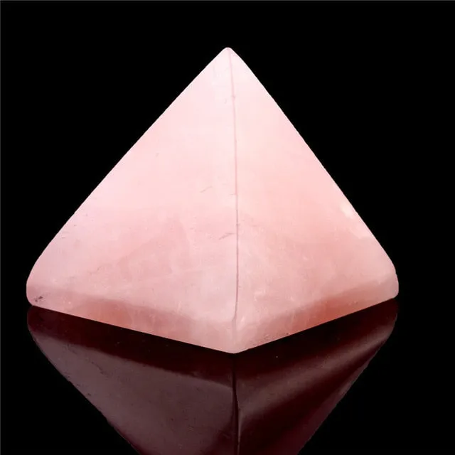 Natural Stone Carved Opalite Opal Pyramid