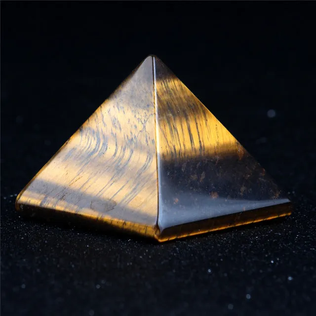 Natural Stone Carved Opalite Opal Pyramid
