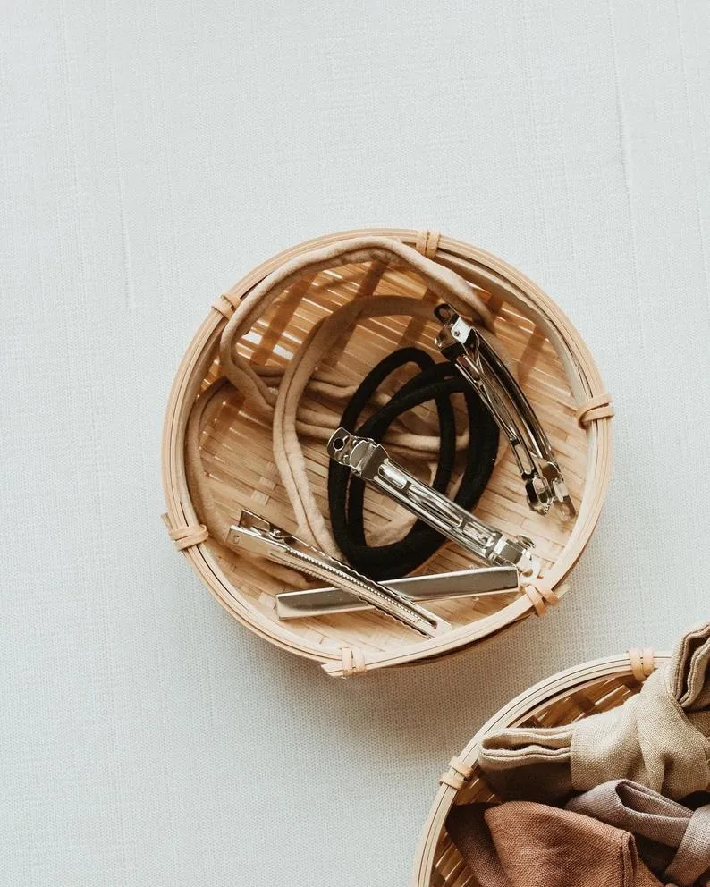 Naturally Dyed Linen Hair Bows Everyday: The Margot