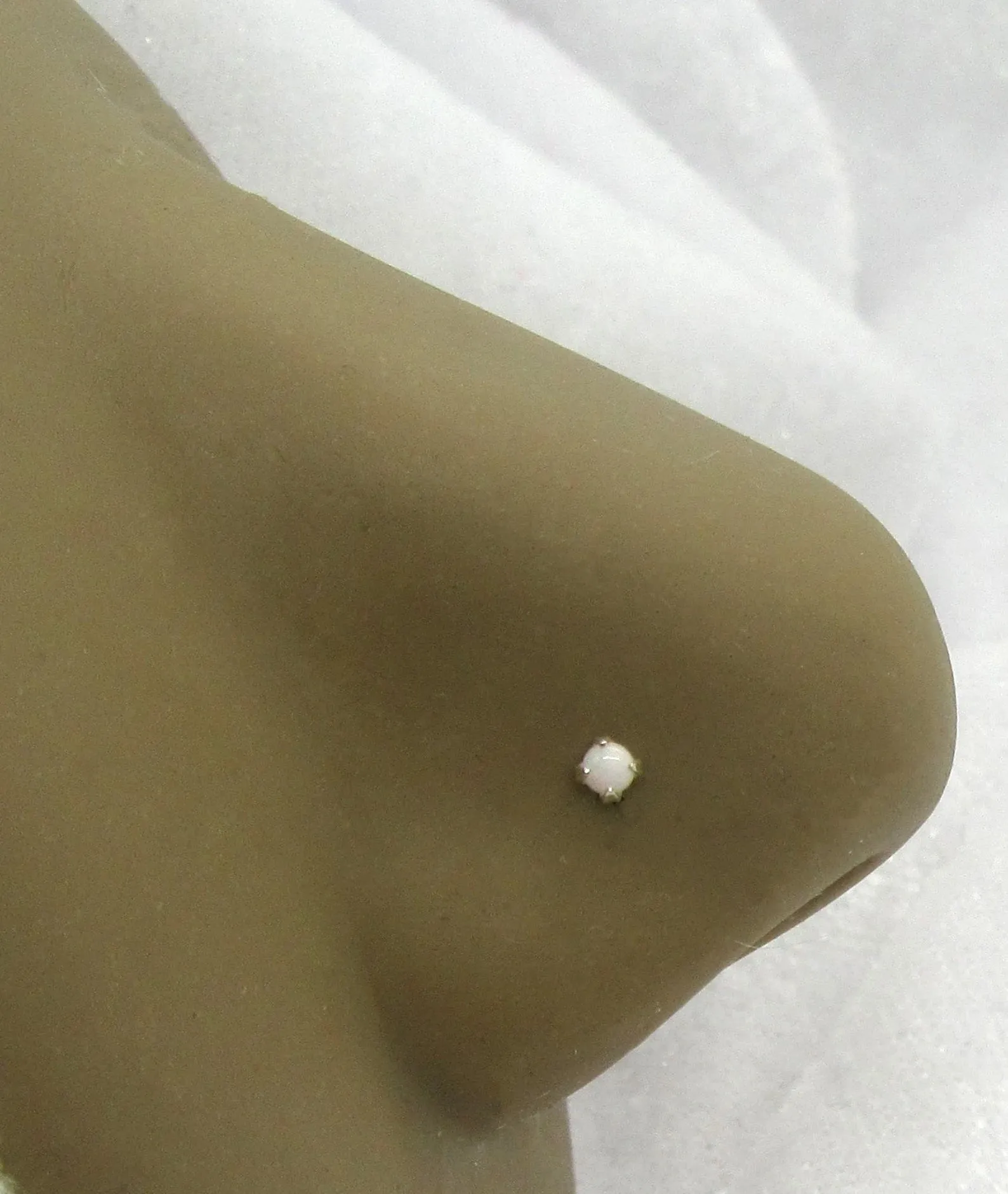 Nose Bones 22G Sterling Silver Ball End Nose Stud Ring Nose Studs Earrings 22 gauge 2mm Blue Pink White Opal Nose Studs