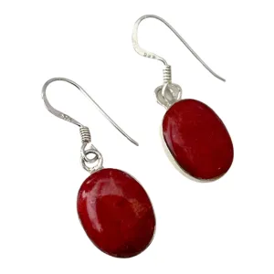 Ocean Dreams Red Coral Earrings