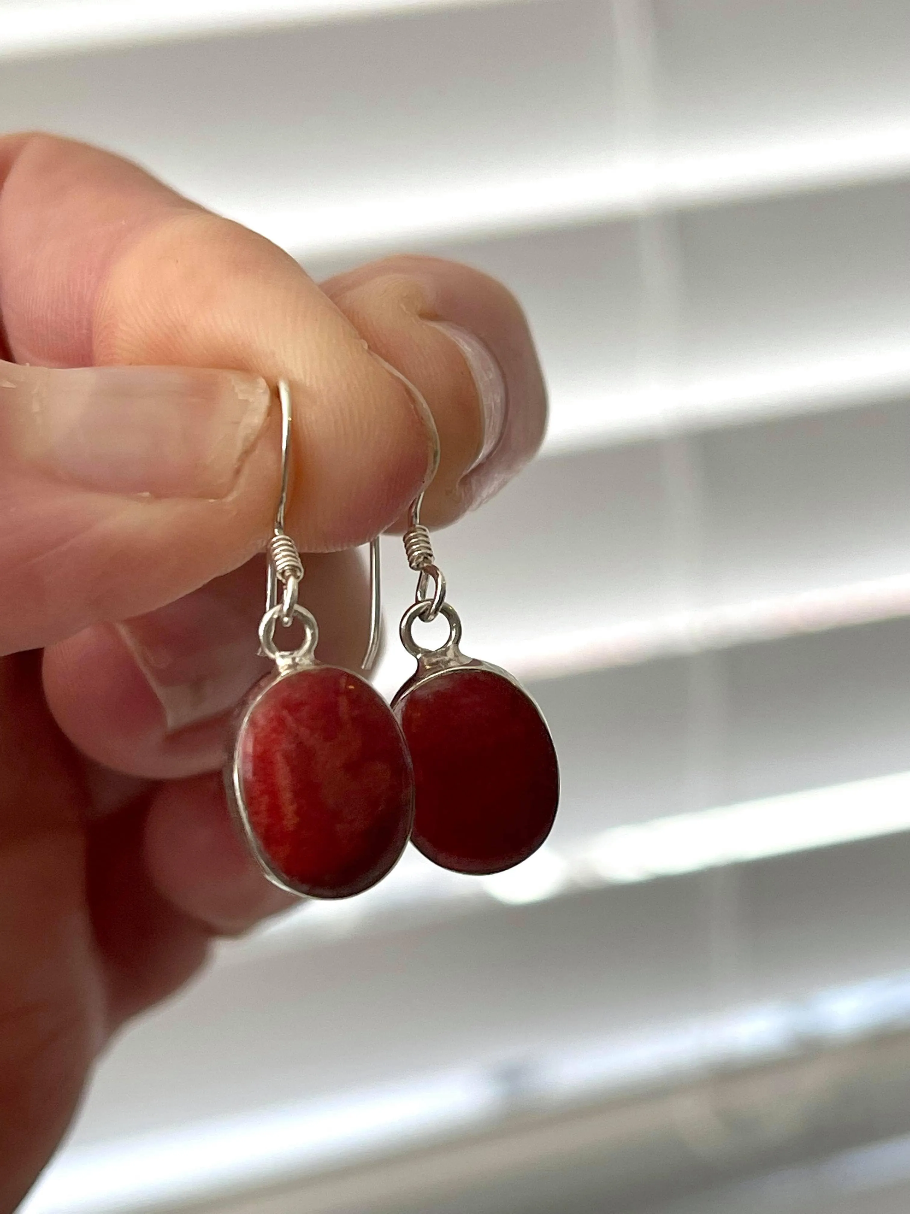 Ocean Dreams Red Coral Earrings