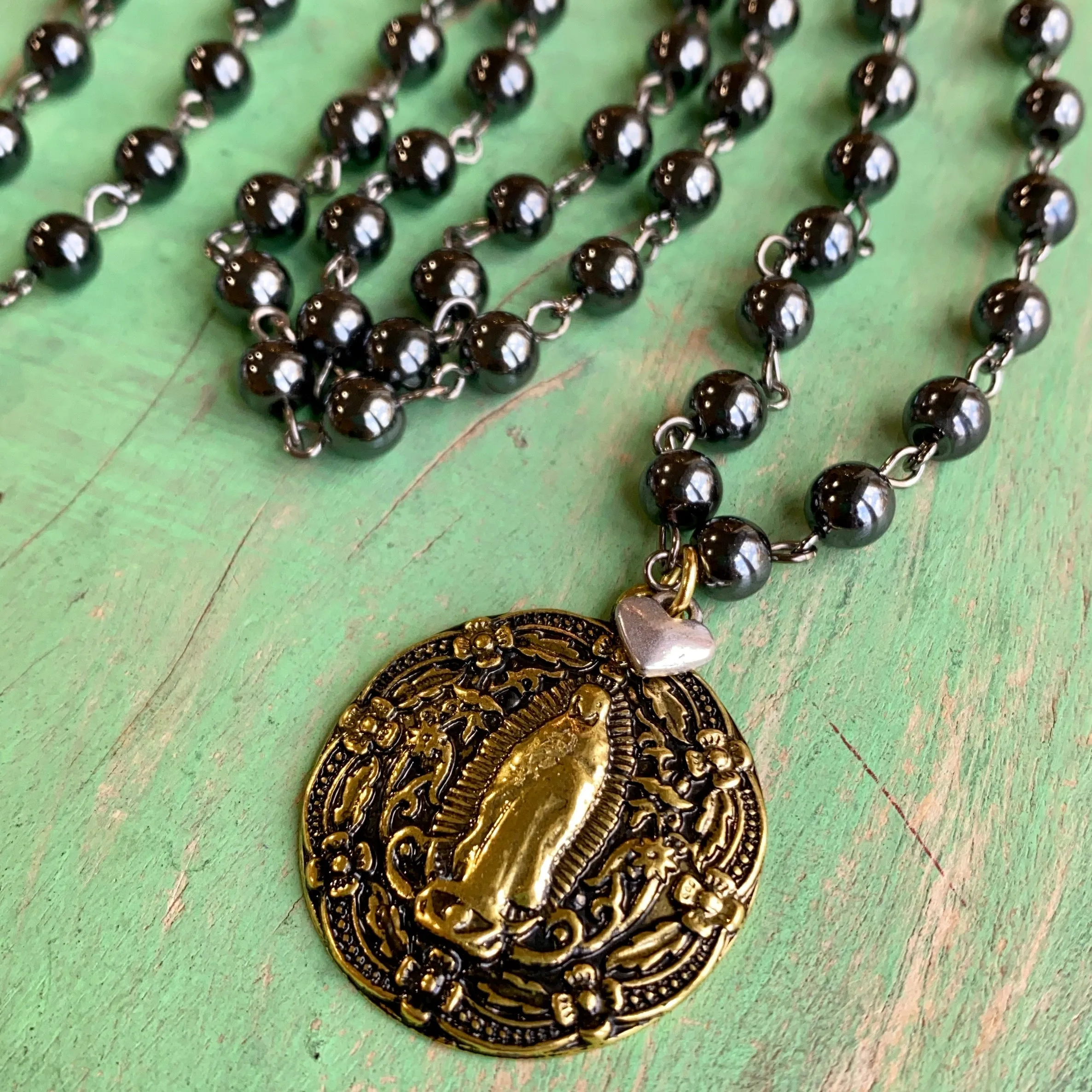OLG Gunmetal Beaded Necklace