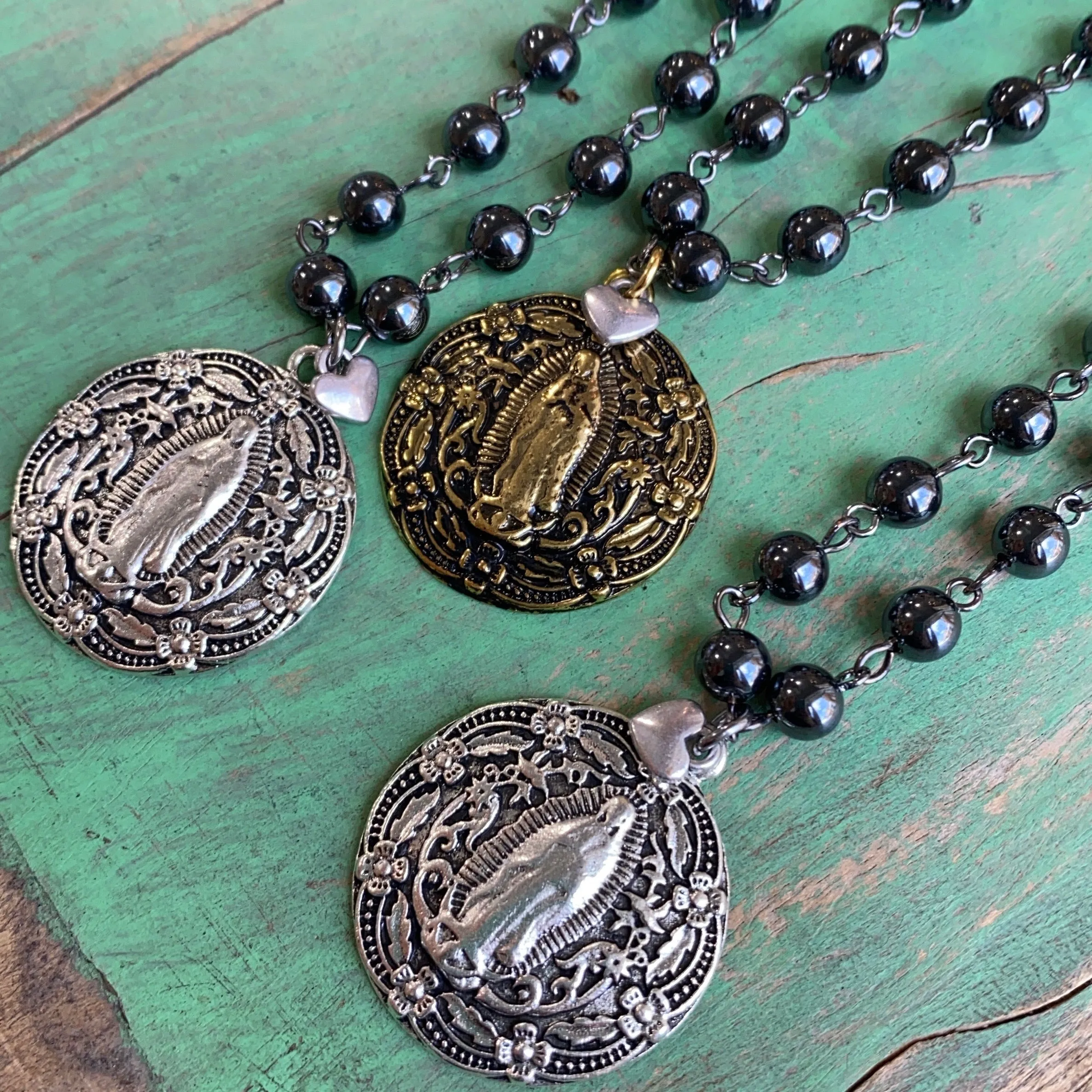 OLG Gunmetal Beaded Necklace
