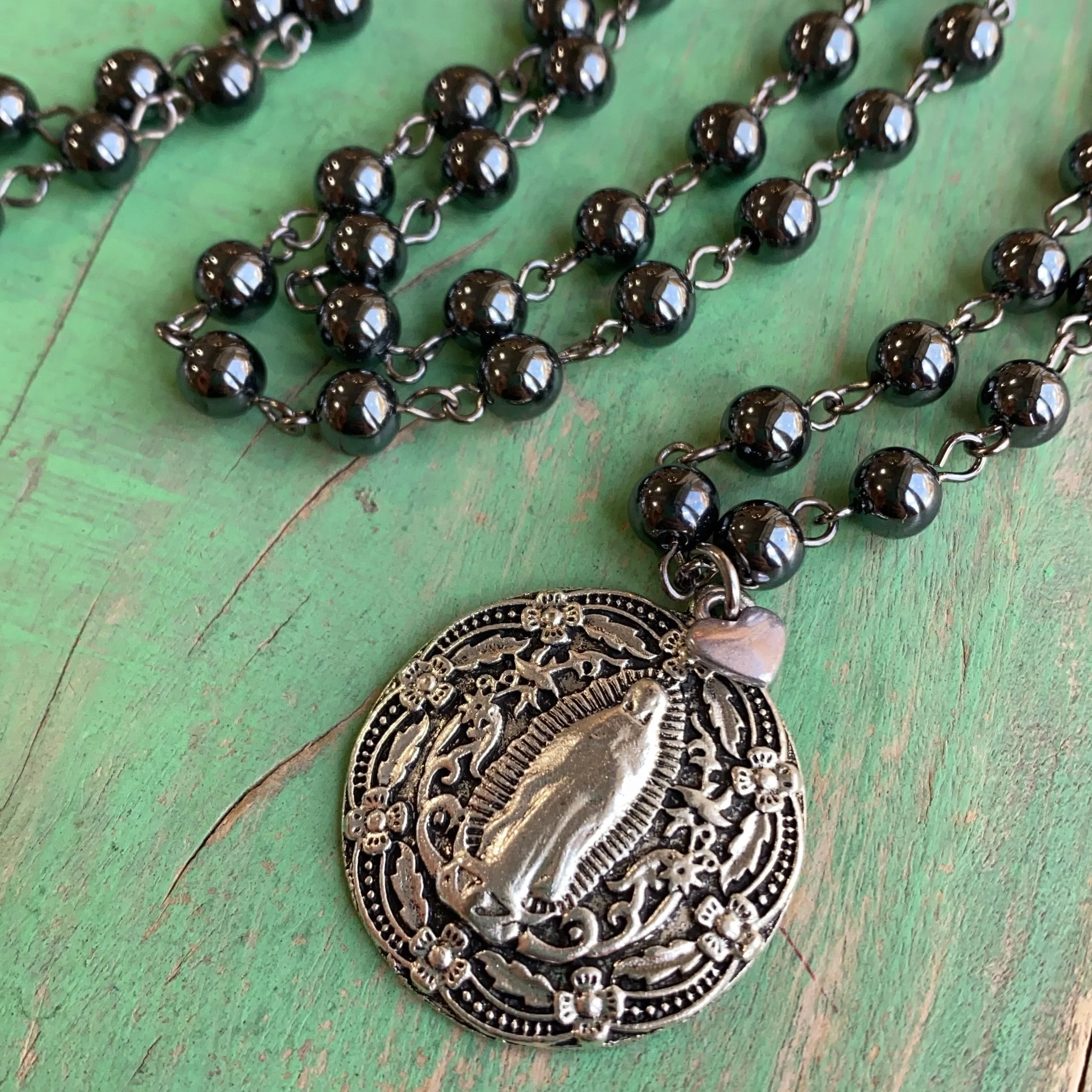 OLG Gunmetal Beaded Necklace