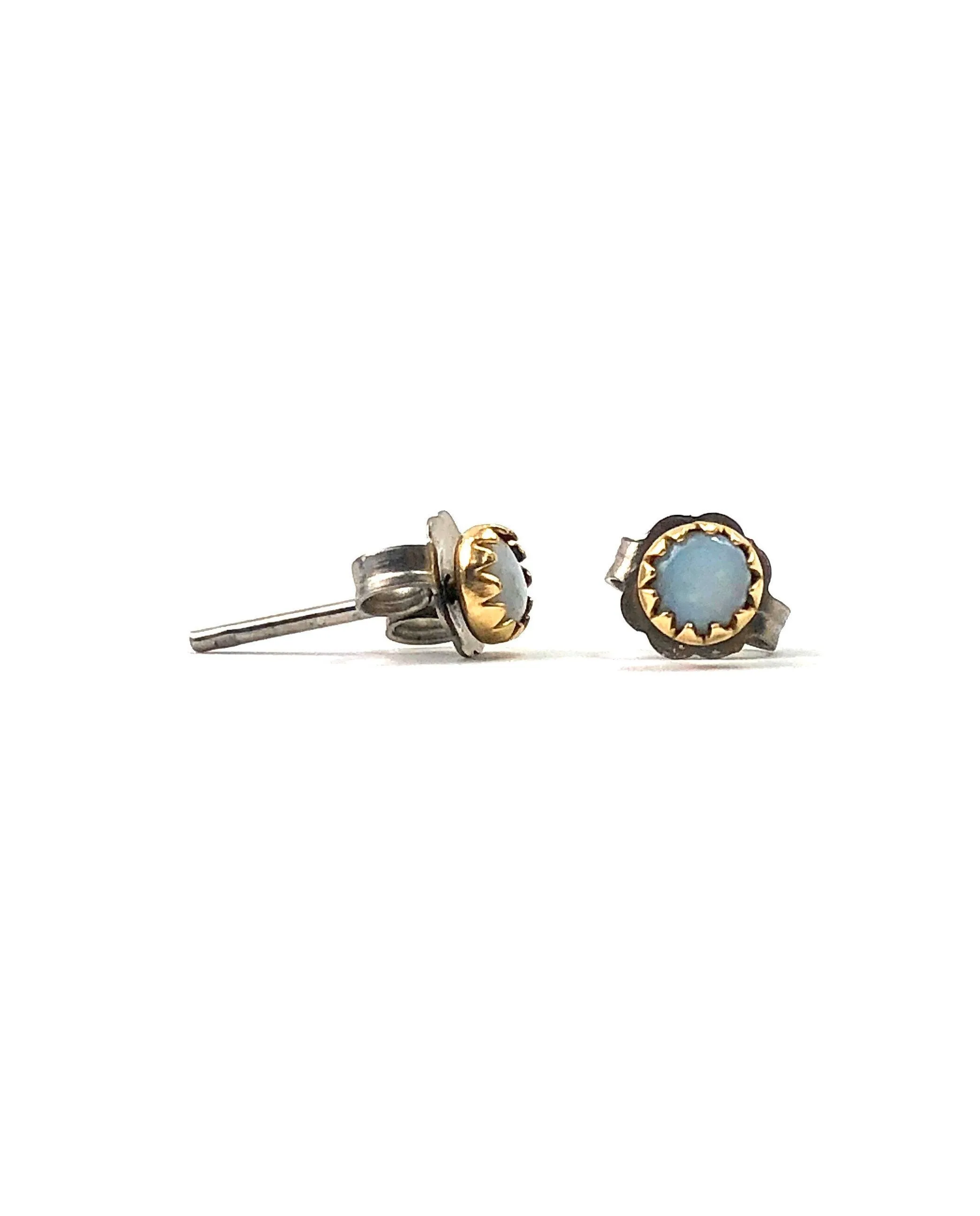 OPAL circle 14KGF post w/ sterling silver peg , SKU# OPL994