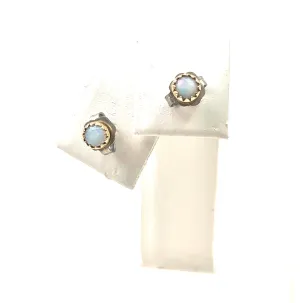 OPAL circle 14KGF post w/ sterling silver peg , SKU# OPL994