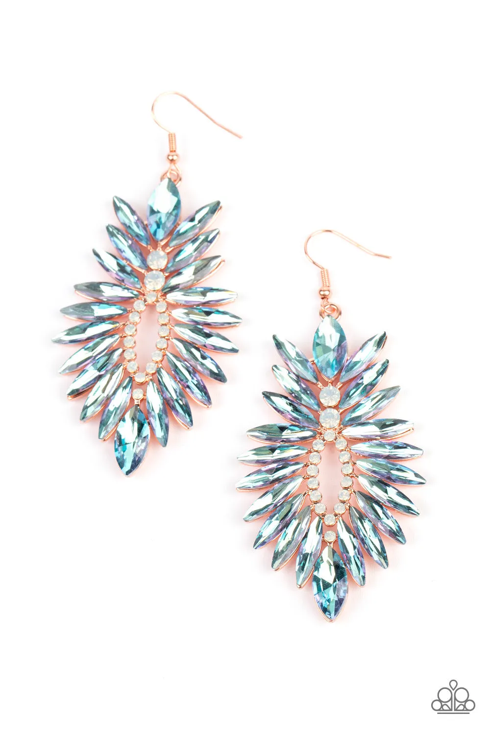 Paparazzi Turn up the Luxe - Multi Blue Earrings