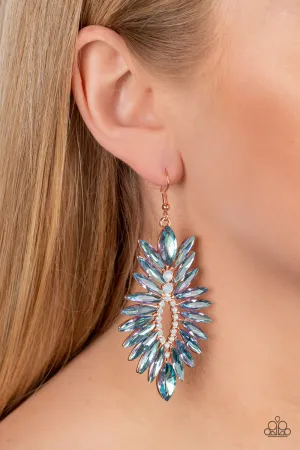 Paparazzi Turn up the Luxe - Multi Blue Earrings