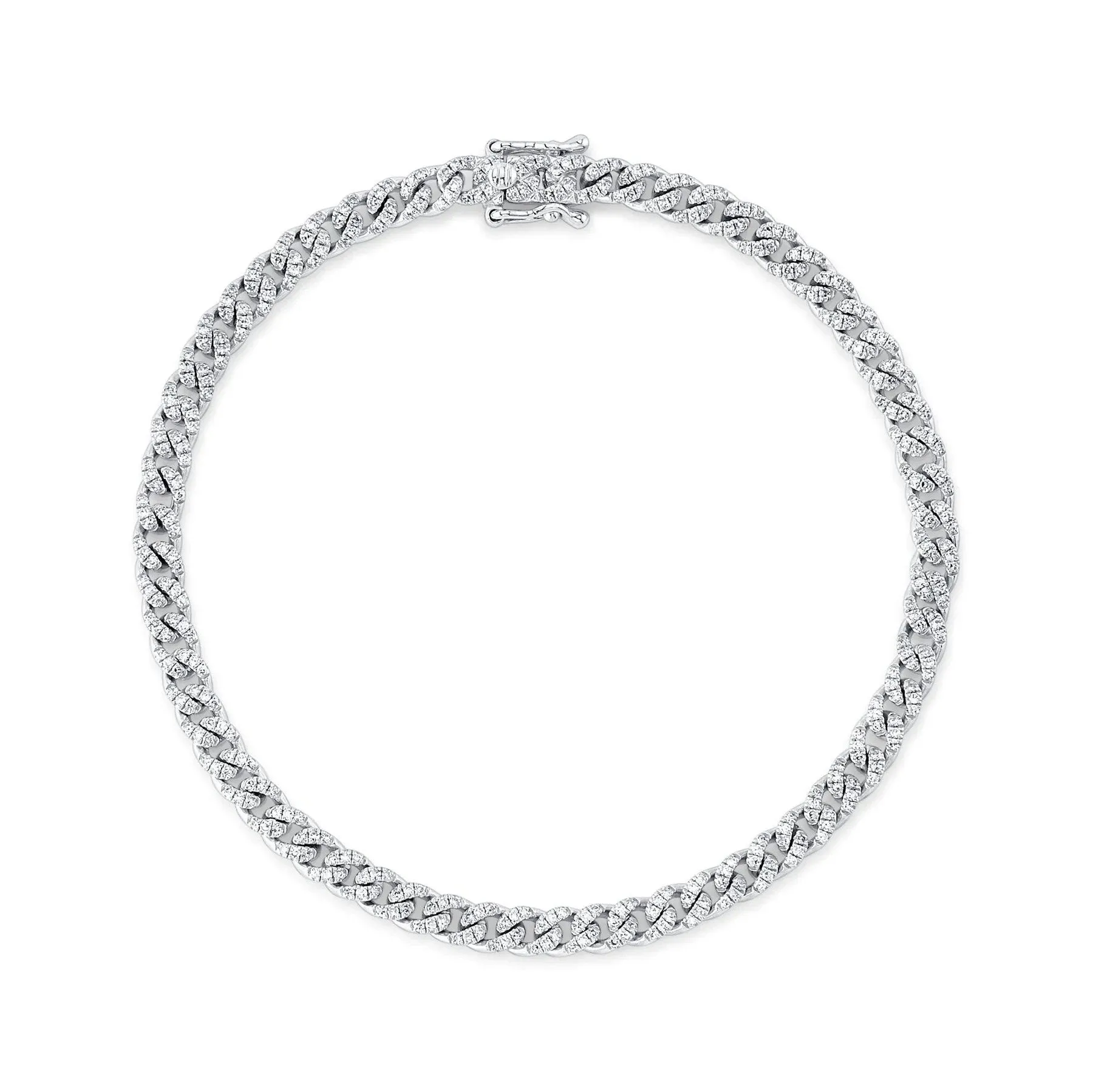 Pave Diamond Cuban Link Bracelet