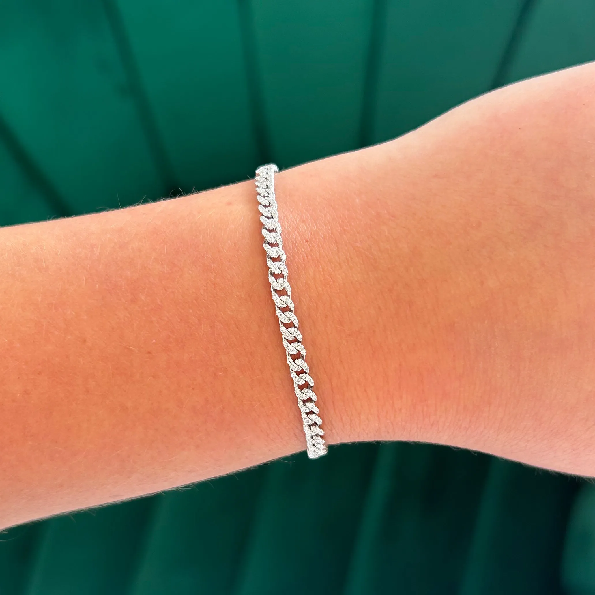 Pave Diamond Cuban Link Bracelet