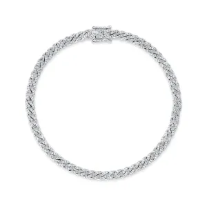 Pave Diamond Cuban Link Bracelet