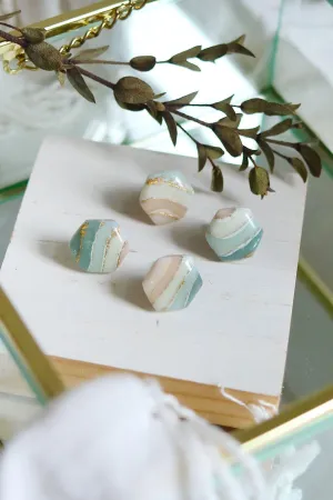 Pea Shoot Stud Earrings