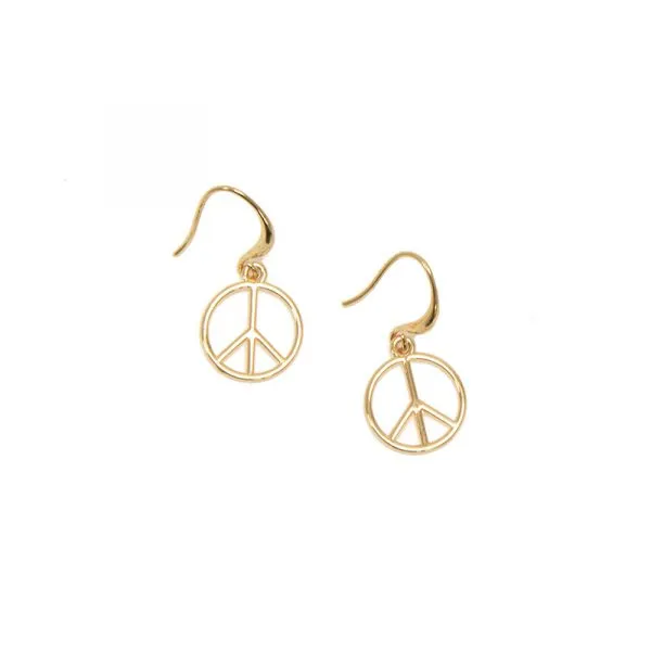 Peace Sign Fishhook Earring