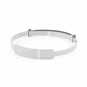 Piccolo Name Plate Expandable Silver Bangle