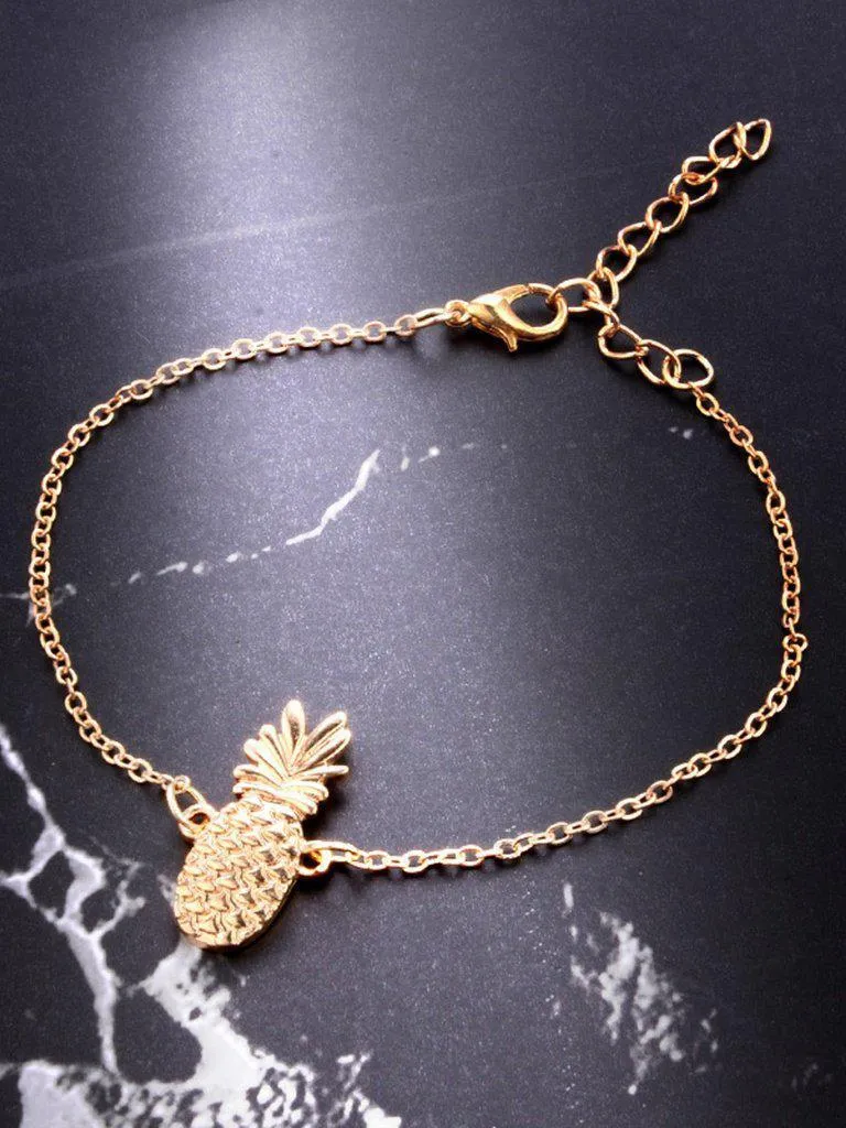 Pineapple Design Chain Anklet