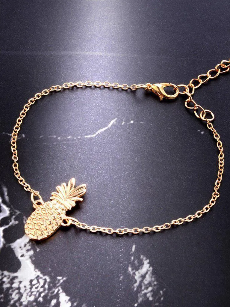 Pineapple Design Chain Anklet