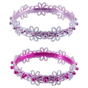 Pink Poppy Glitter Flower Bangle Assorted Styles
