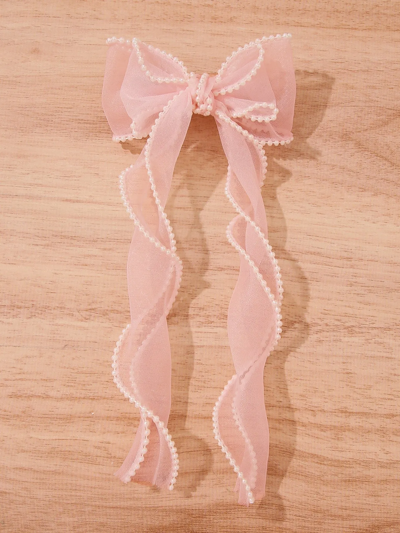 Purple Bow & Pearl Decor Hair Clip for Women Barrette Styling Hair Accessories