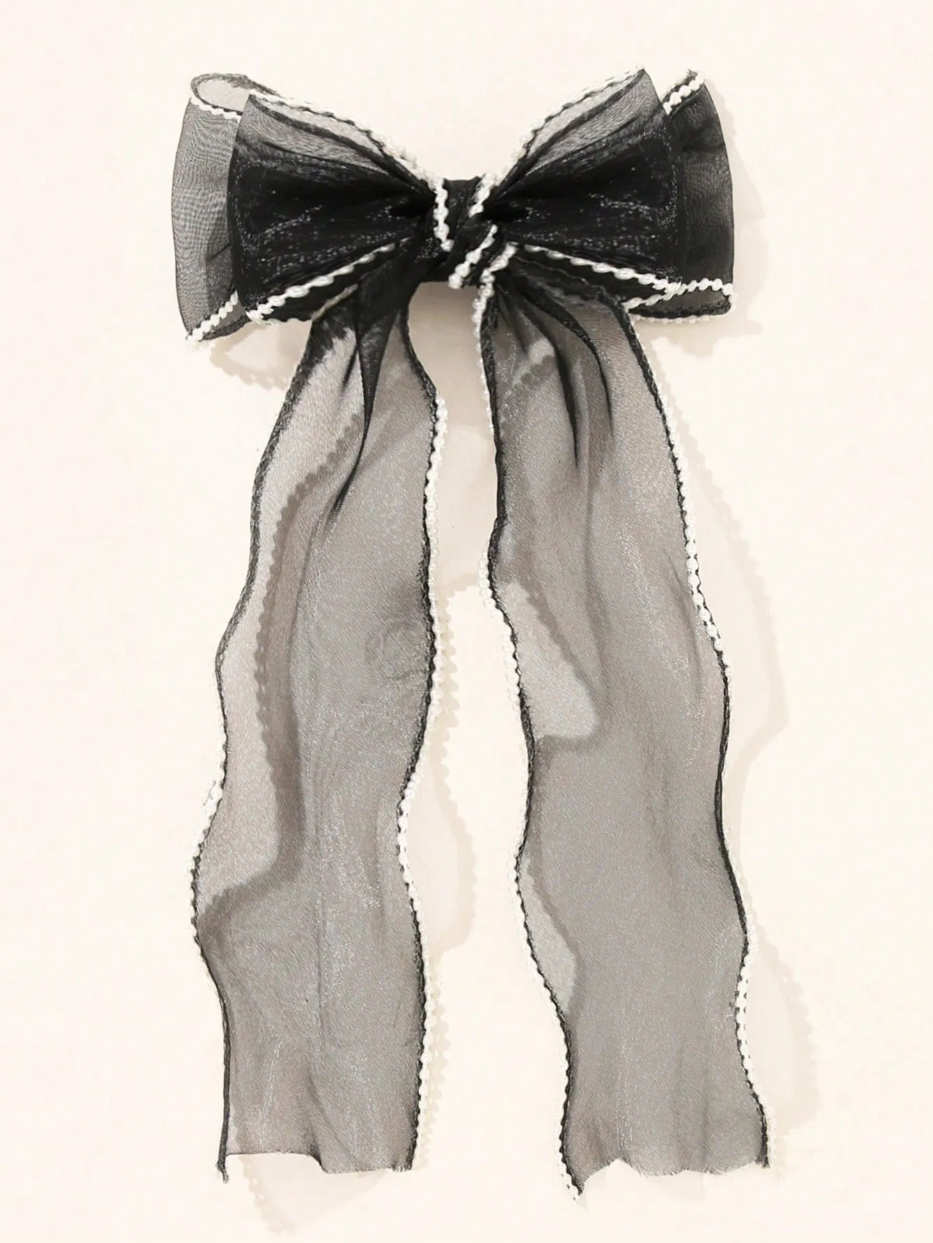 Purple Bow & Pearl Decor Hair Clip for Women Barrette Styling Hair Accessories