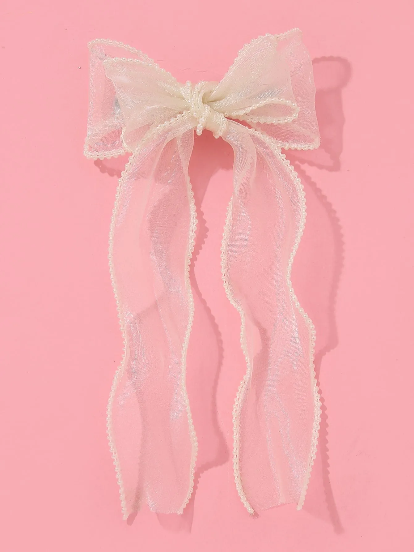 Purple Bow & Pearl Decor Hair Clip for Women Barrette Styling Hair Accessories