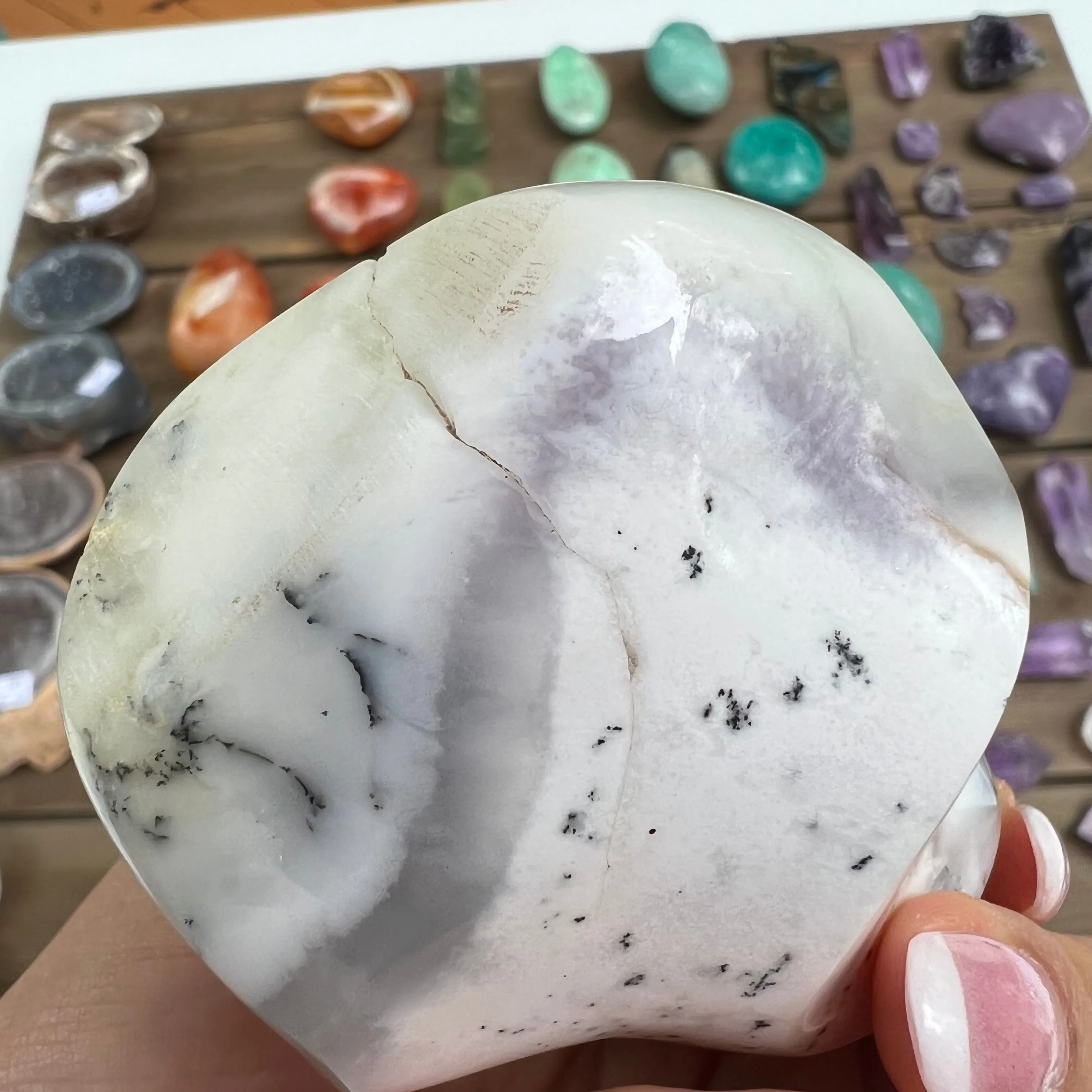 Purple Dendritic Opal Flame (#1)
