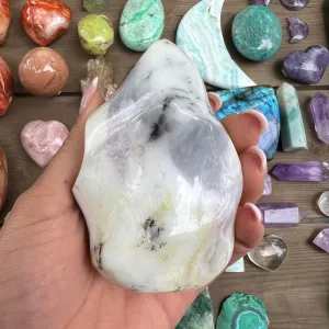 Purple Dendritic Opal Flame (#1)