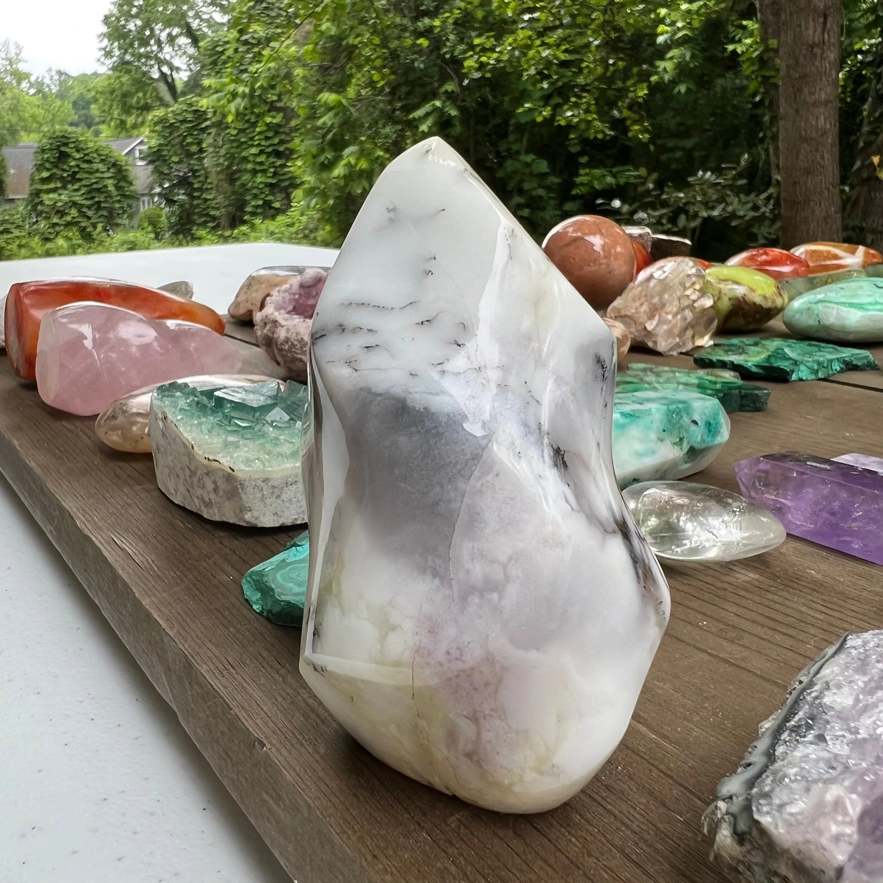 Purple Dendritic Opal Flame (#1)