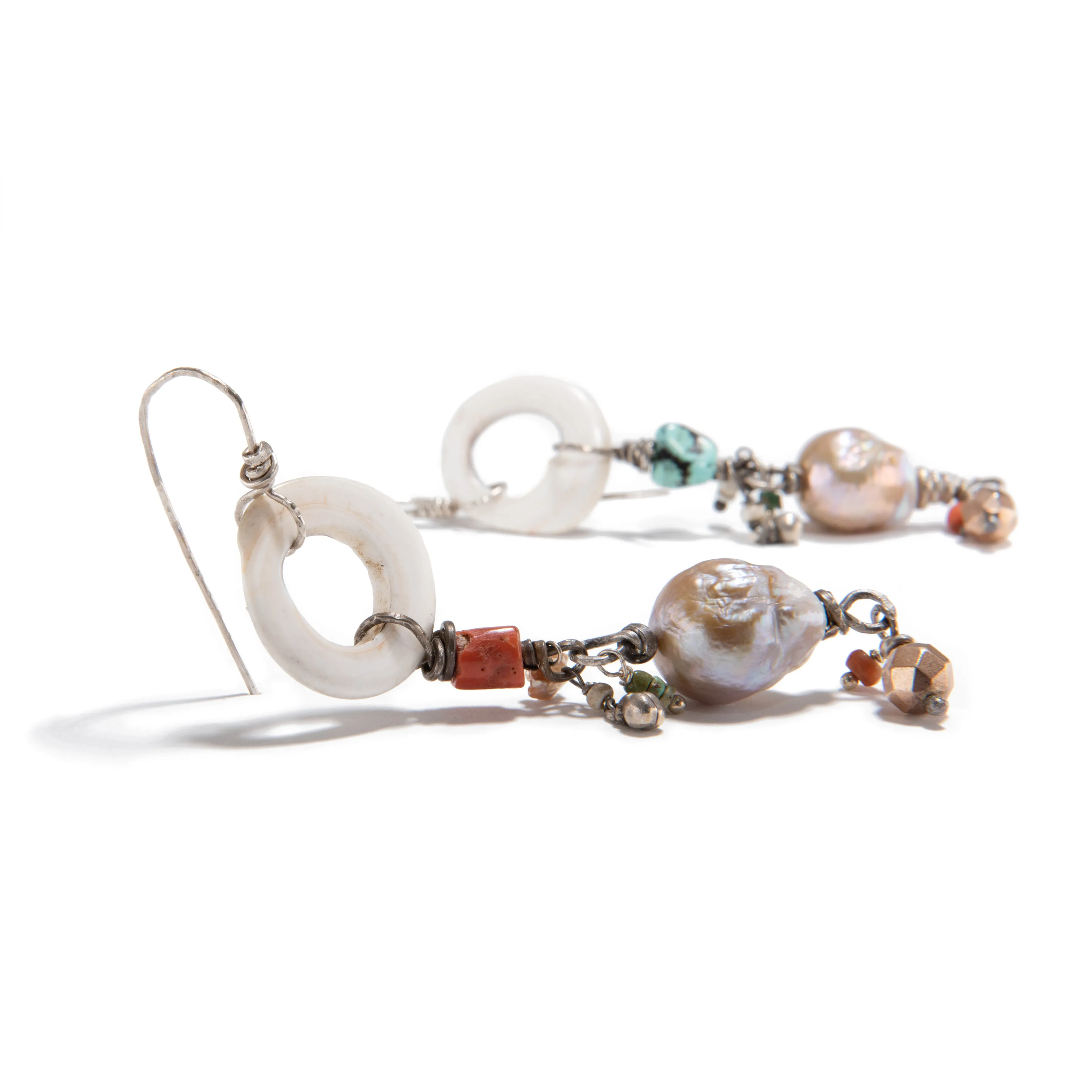 Shell and Pearl Earrings