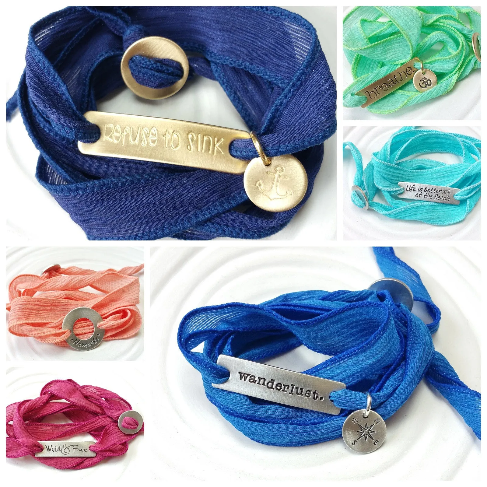 Silk Ribbon Wrap Bracelet | Exclusive Slide Clasp | Wanderlust