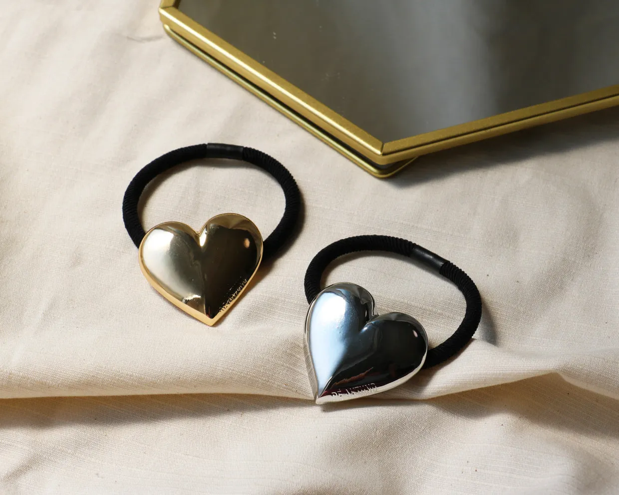 Silver Metal Heart Pony