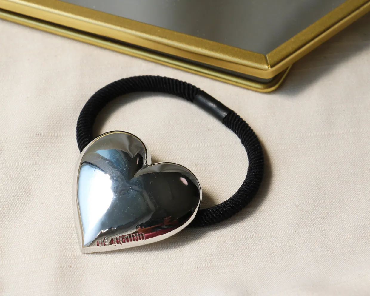 Silver Metal Heart Pony