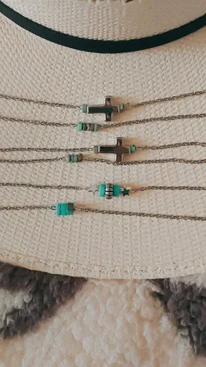Simple chained anklets