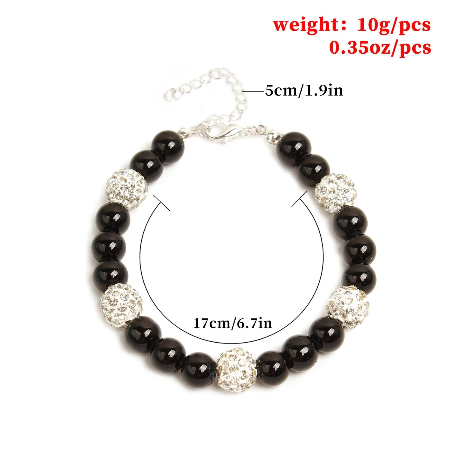 Simple Glass Pearl Pendant Bracelet