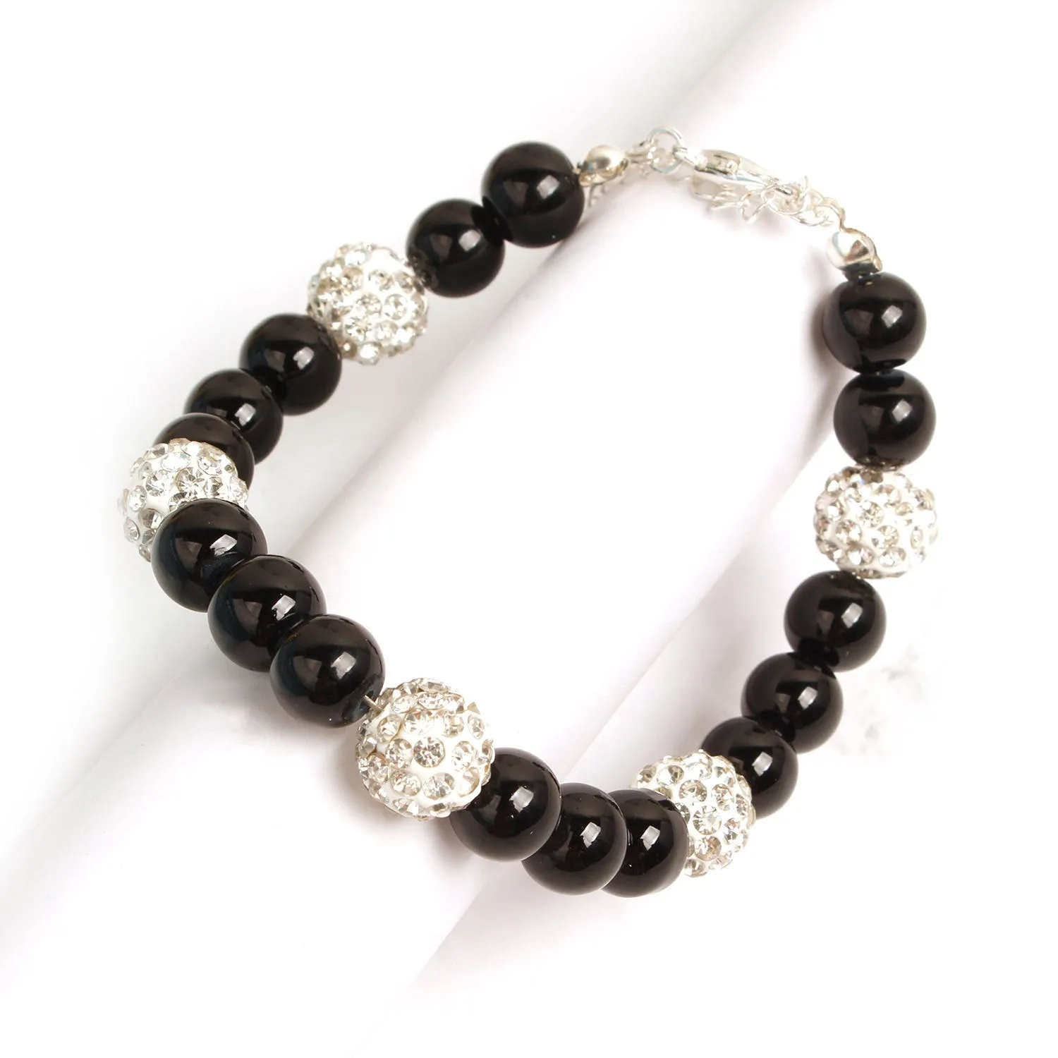 Simple Glass Pearl Pendant Bracelet