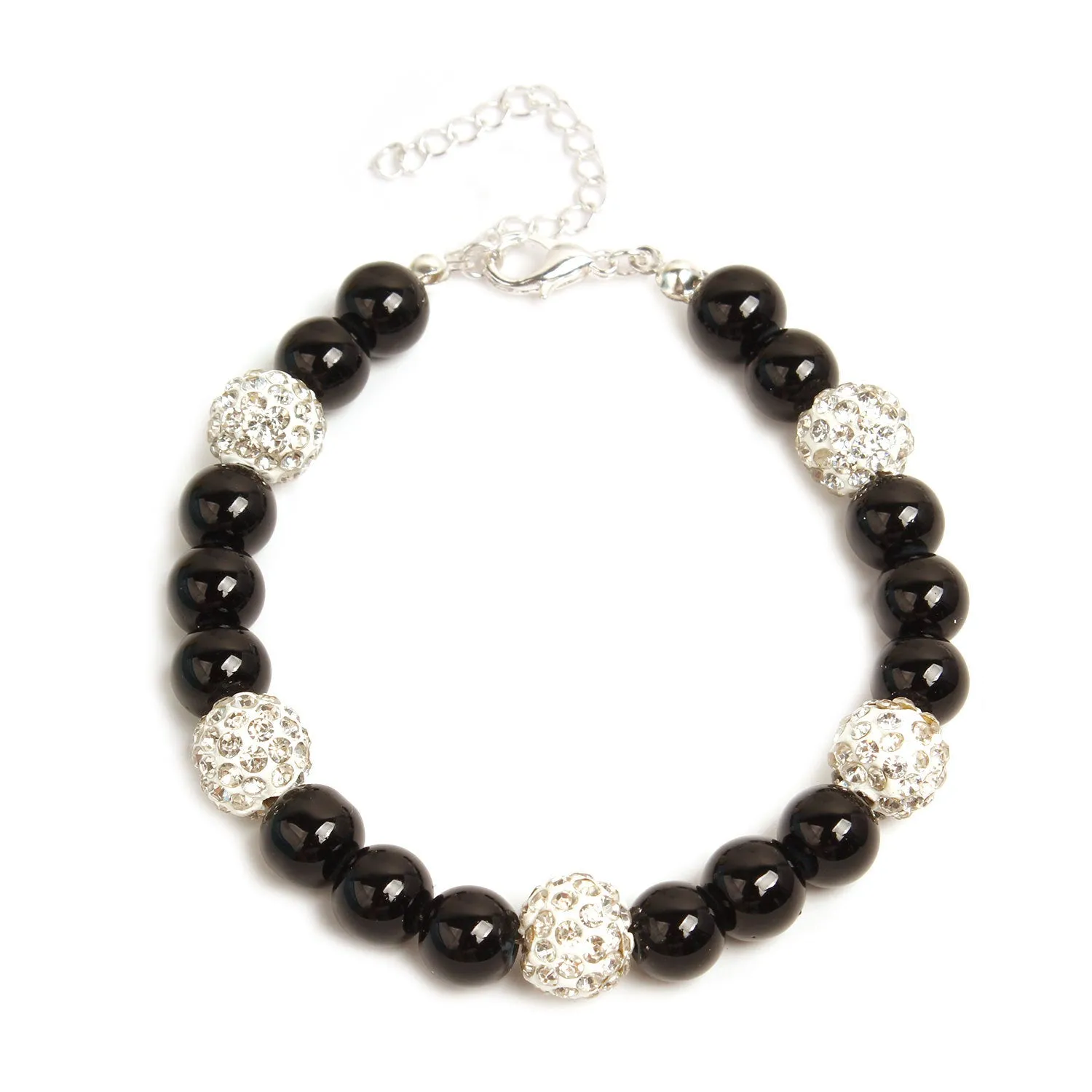 Simple Glass Pearl Pendant Bracelet