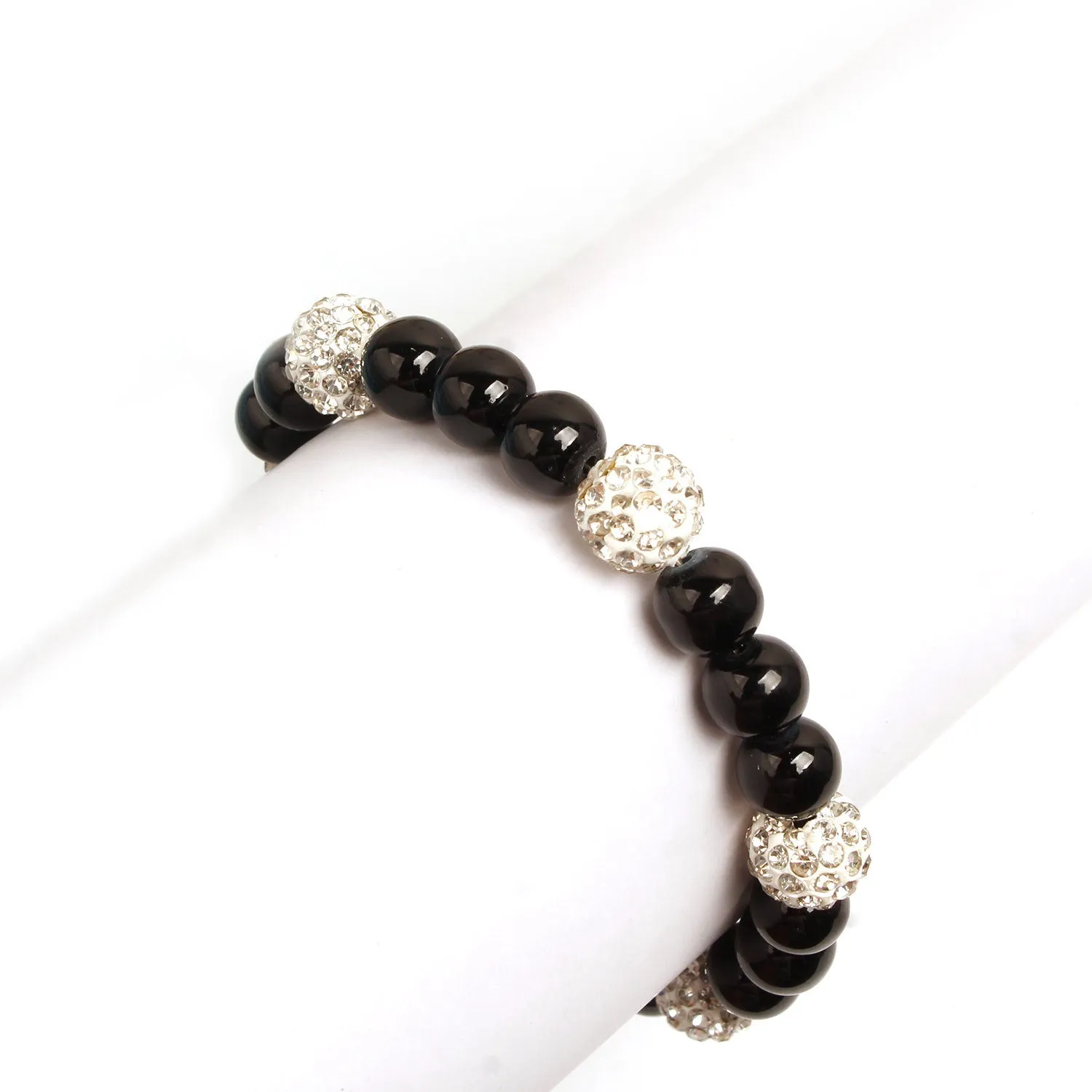 Simple Glass Pearl Pendant Bracelet