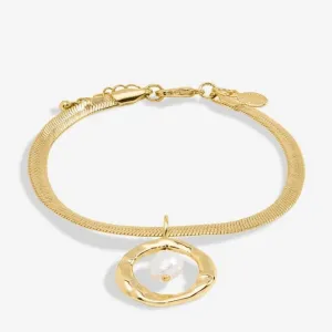 Solaria Baroque Pearl Gold Plated Pendant 18cm   3cm Bracelet 7155