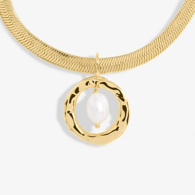 Solaria Baroque Pearl Gold Plated Pendant 18cm   3cm Bracelet 7155