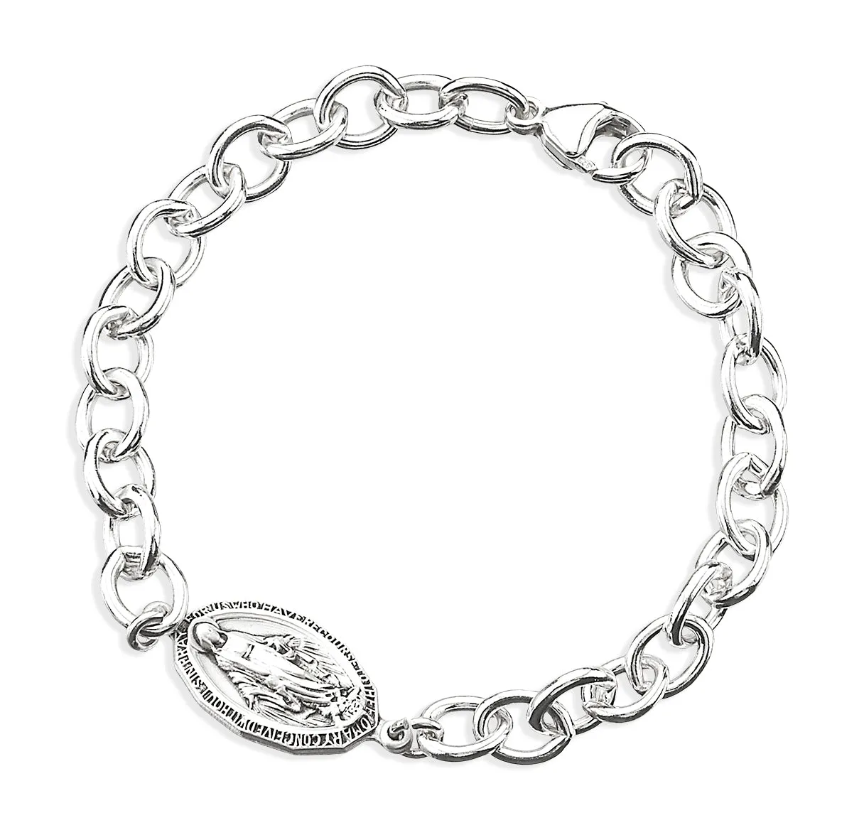 Solid Sterling Silver Heavy Link Bracelet - B1141